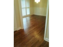 Refinished floor that was originally prefinished